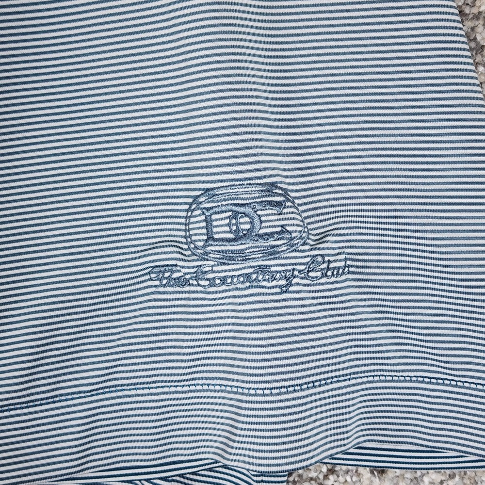 Peter Millar Polo Shirt Mens Large Striped Summer Comfort Golf Top Excellent - Picture 5 of 12
